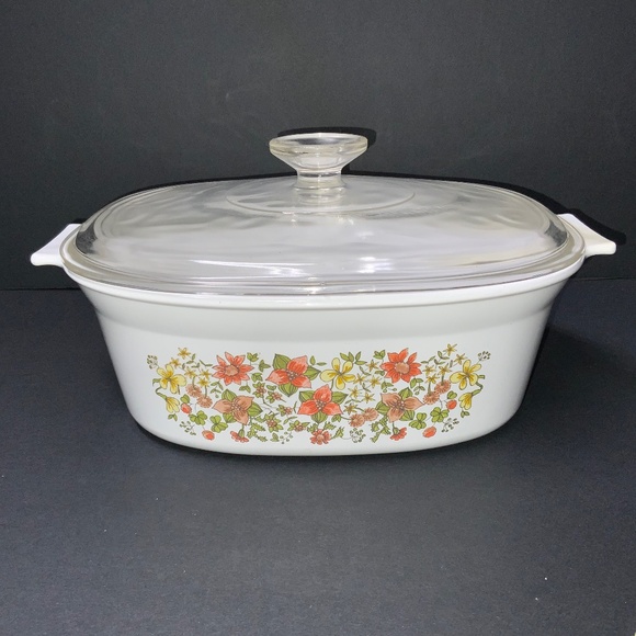 RARE! 1977-79 Corning Ware Corningware 2.5QT Indian Summer Casserole w/ Lid EUC!